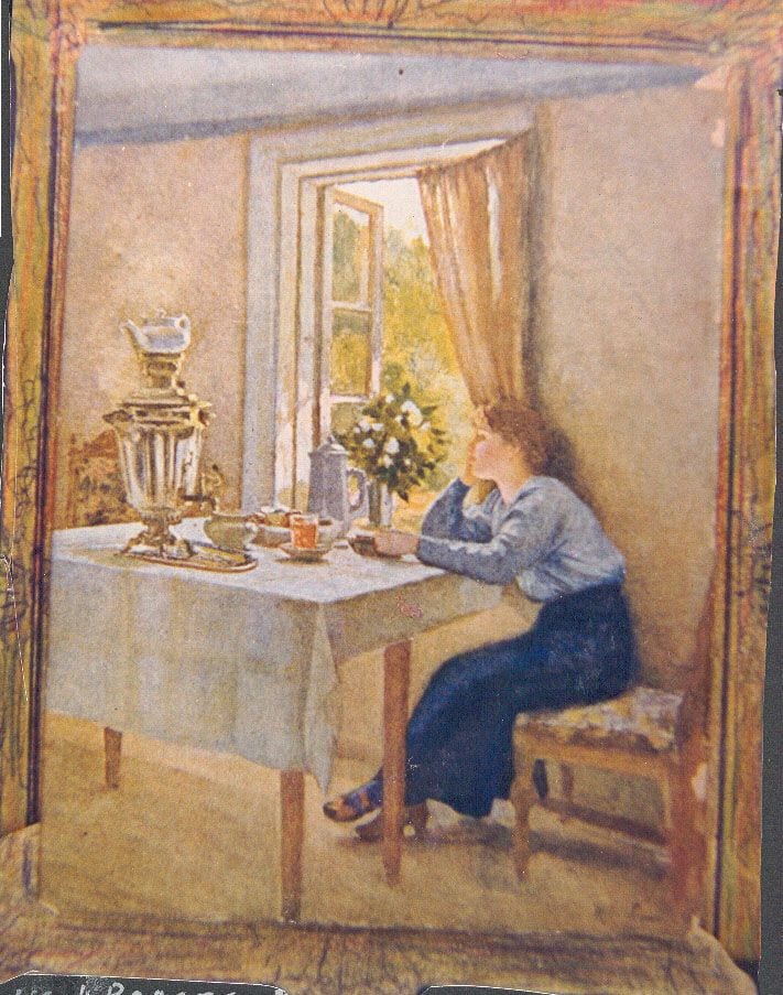 Historical photograph of Breakfast By The Window', 1915 from the family album
