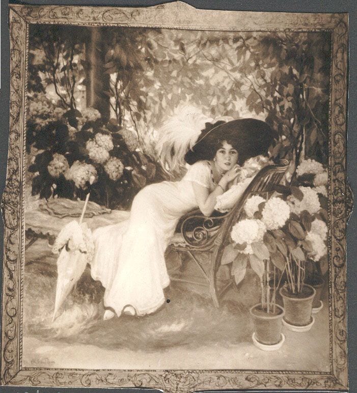 Historical photograph of Mrs. M. Shibaeva or Shebaeff, 1910 from the family album