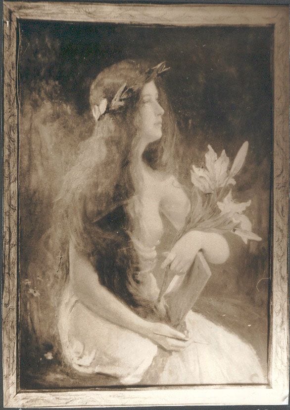 Historical photograph of A Muse, 1902 from the family album