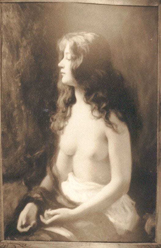 Historical photograph of A Profile, 1906 from the family album
