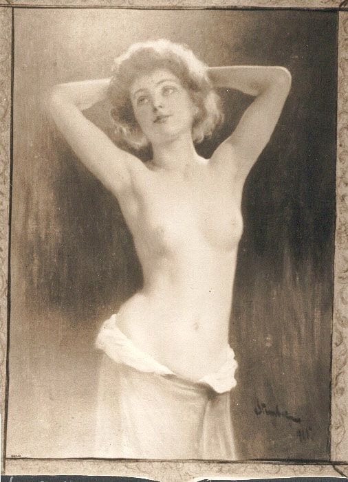 Historical photograph of A Model, 1905 from the family album