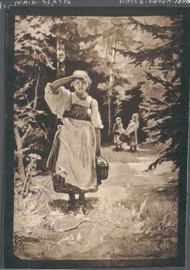 Historical photograph of Mushrooming, 1890 from the family album