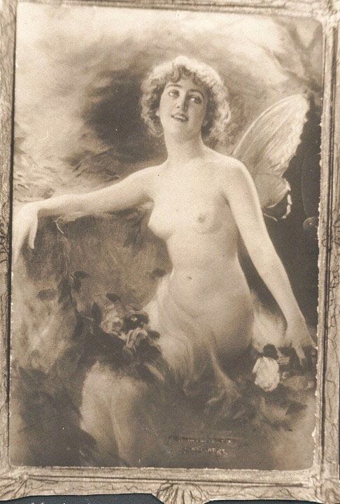 Historical photograph of A Butterfly, 1909 from the family album