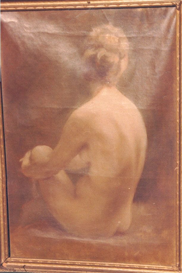 Historical photograph of 'Back of Model, 1900 from the family album