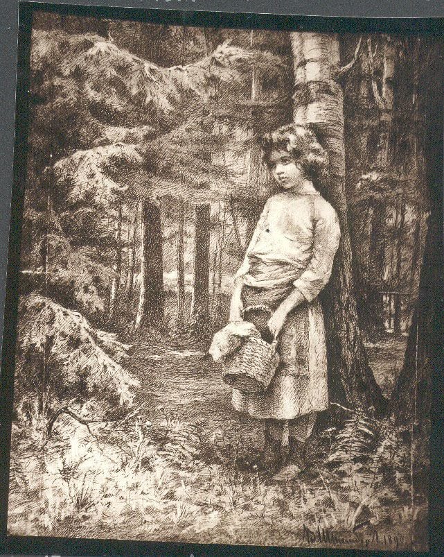 Historical photograph of Lost In the Woods, 1890 from the family album
