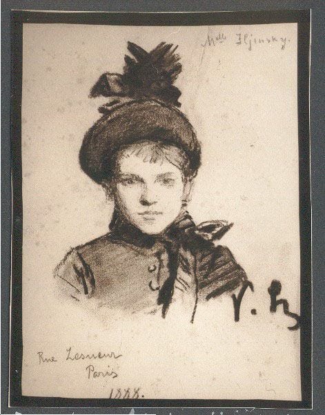 Historical photograph of Sasha Ilyinskaya, 1888 from the family album