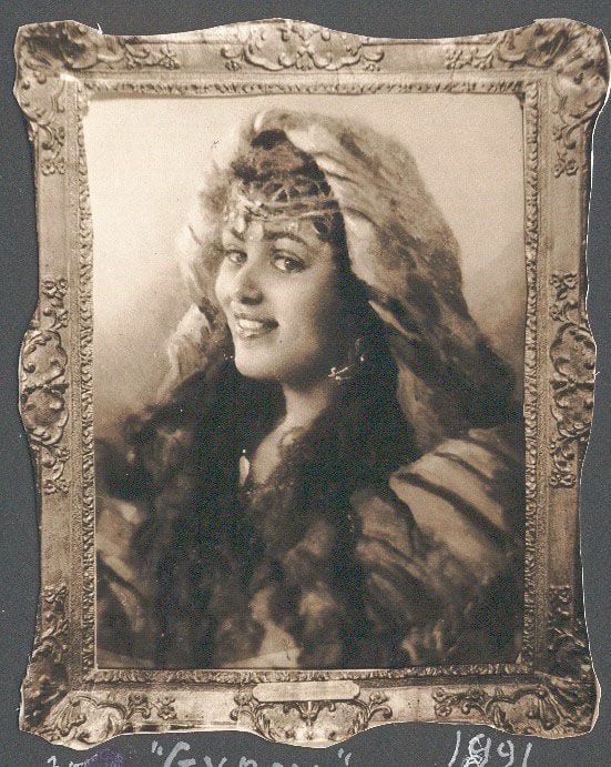Historical photograph of A Gypsy, 1891 from the family album