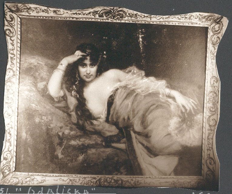 Historical photograph of Odalisque ( Concubine), 1899 from the family album