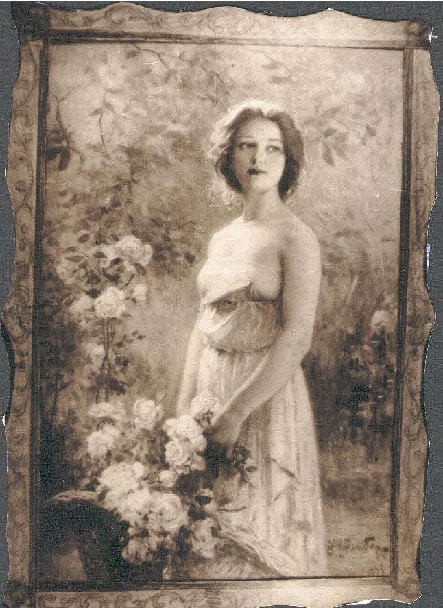 Historical photograph of Flower Vendor, 1905 from the family album