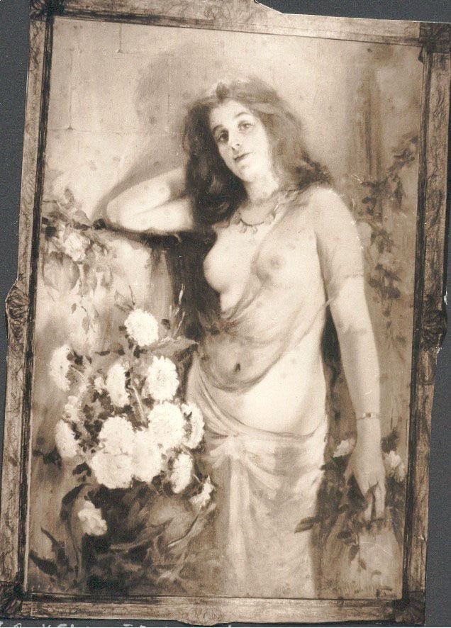 Historical photograph of Flower Vendor, 1909 from the family album