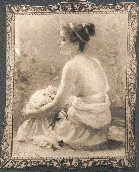 Historical photograph of Back of a Greek Woman, 1900 from the family album
