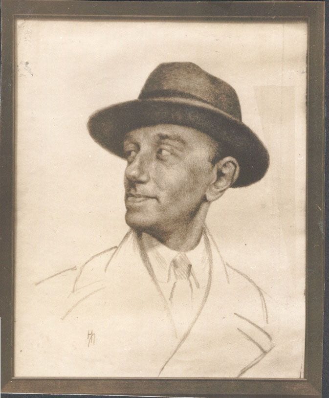 Historical photograph of Nicholas Stember, son of the artist Viktor Karlovich Stember, 1917 from the family album