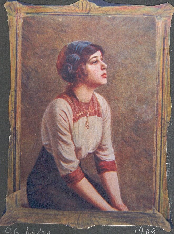 Historical photograph of Nadya, 1912 from the family album