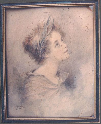 A Head of a Girl, 1900, painting by Victor Stember