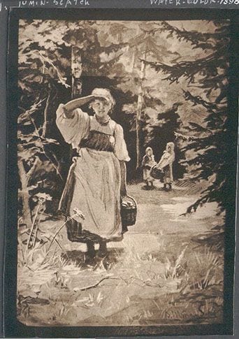 Mushrooming, 1890, painting by Victor Stember