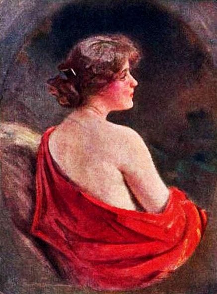 Red Shawl, 1899, painting by Victor Stember