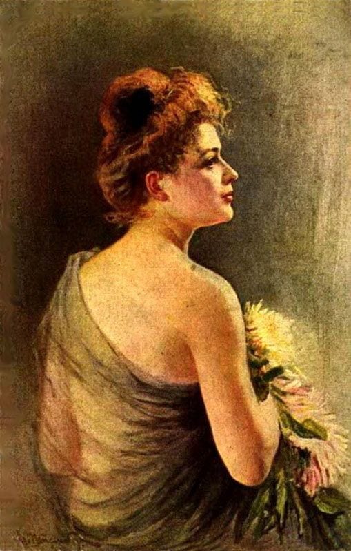 Profile, 1904, painting by Victor Stember