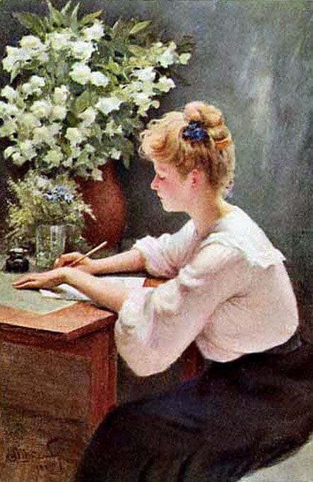 A Letter, 1906, painting by Victor Stember
