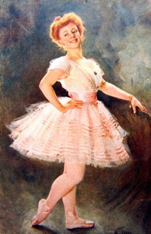 Olga Preobrajenska ( Preobrazhenskaya), painting by Victor Stember