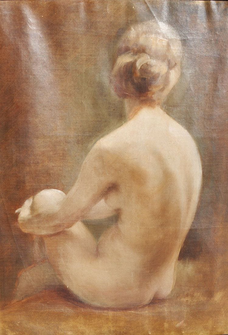 'Back of Model, 1900, painting by Victor Stember