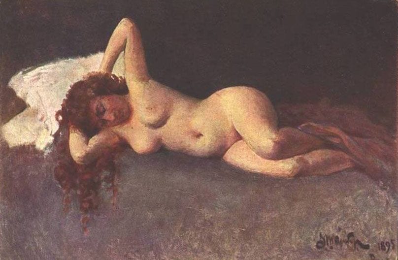 Nude In Rome, 1895, painting by Victor Stember