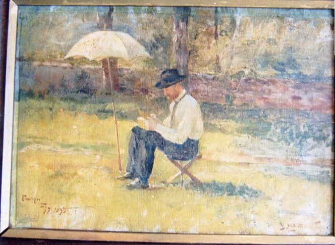 At Nature Study 'Plein Air', 1893, painting by Victor Stember