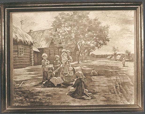 A Village, 1889, painting by Victor Stember