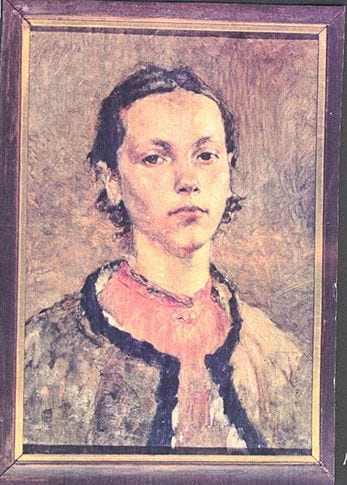 Village girl from Lubanova, 1886, painting by Victor Stember