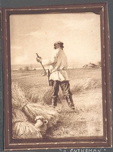 A Scythman, 1889, painting by Victor Stember
