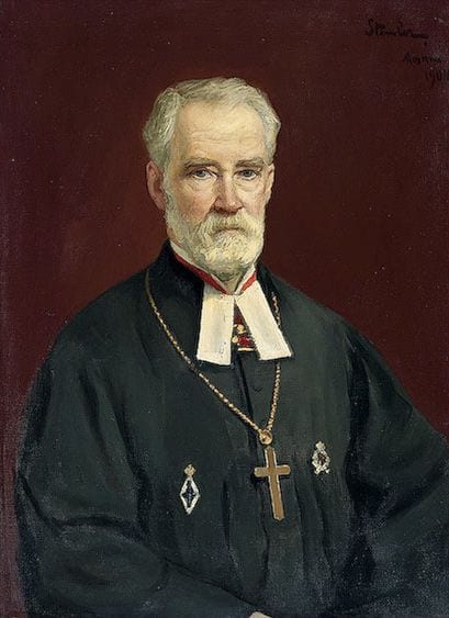 Portrait of Pastor A.V. Farmann (Fuhrman), 1904, painting by Victor Stember