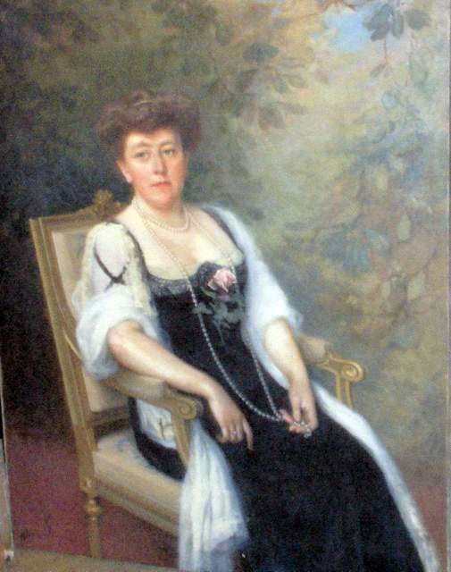 Countess M.F. Sheremetev 'Lady in Pearls, 1908, painting by Victor Stember