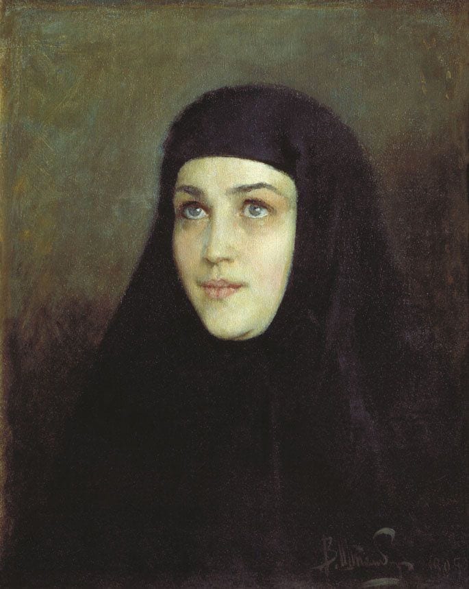 A Nun, 1894, painting by Victor Stember