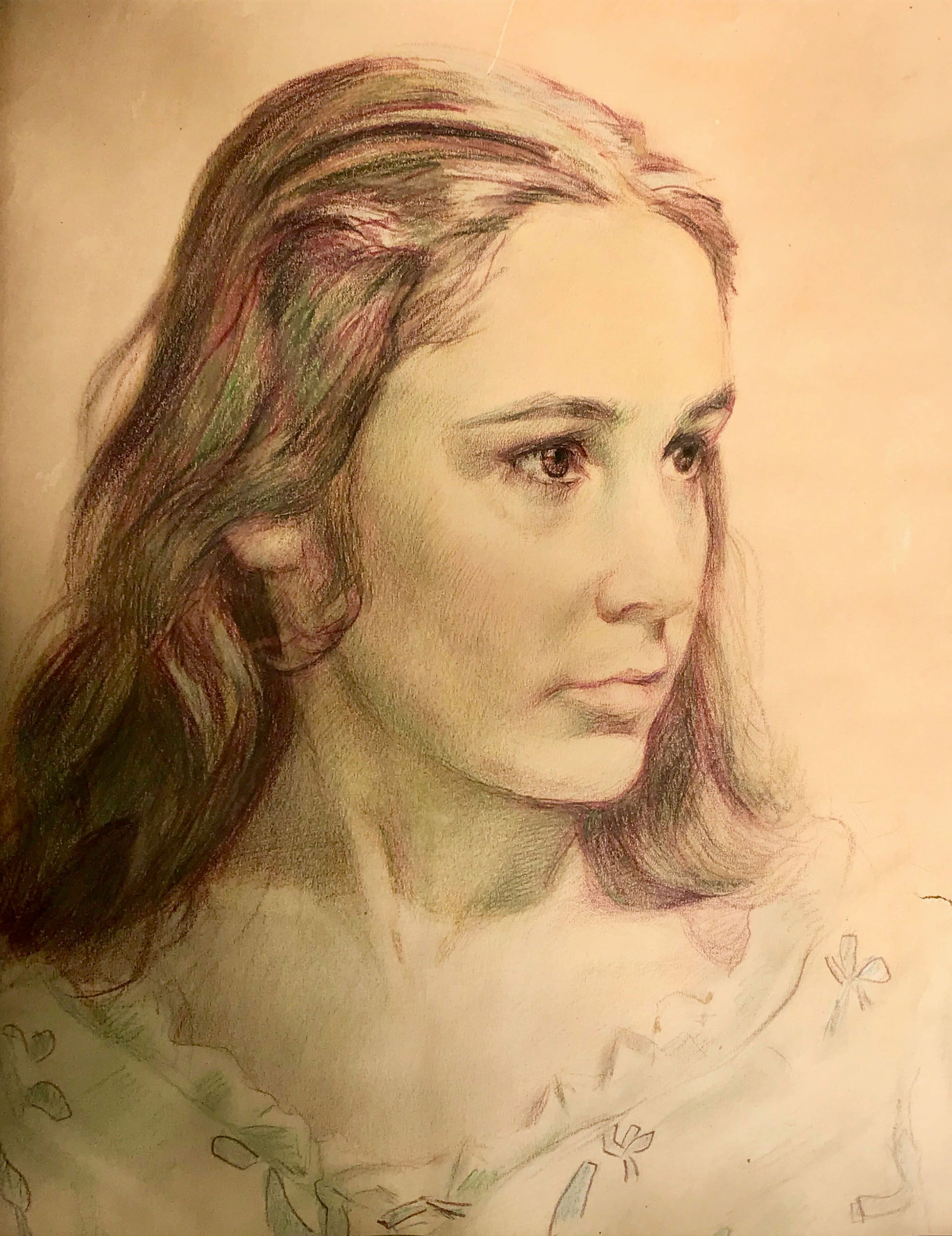 Girl in Blouse, painting by Victor Stember