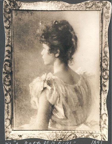 A Back of a Young Girl, 1891, painting by Victor Stember