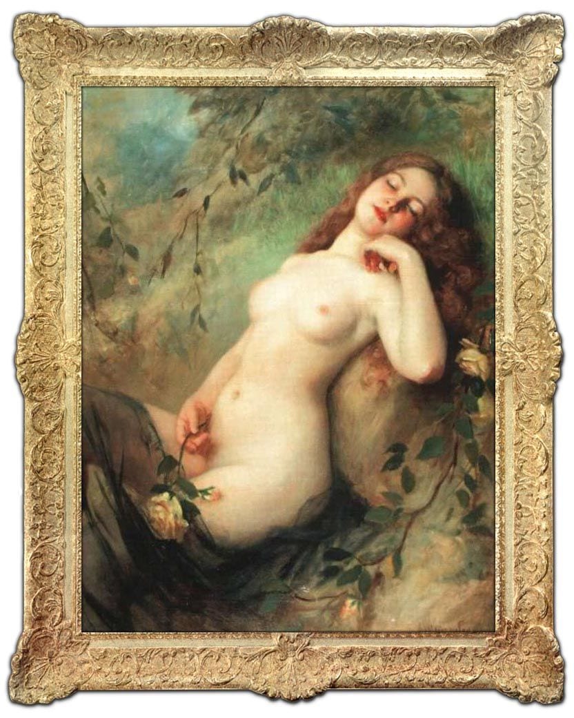 Nu Assis, 1900, painting by Victor Stember