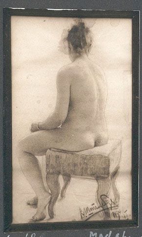 Model, 1894, painting by Victor Stember