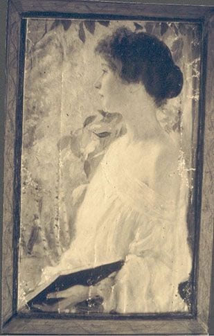 On The Porch With A Book, 1911, painting by Victor Stember