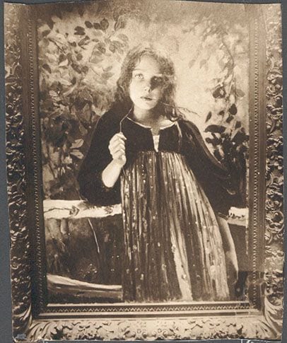 Nadya By The Fence, 1902, painting by Victor Stember