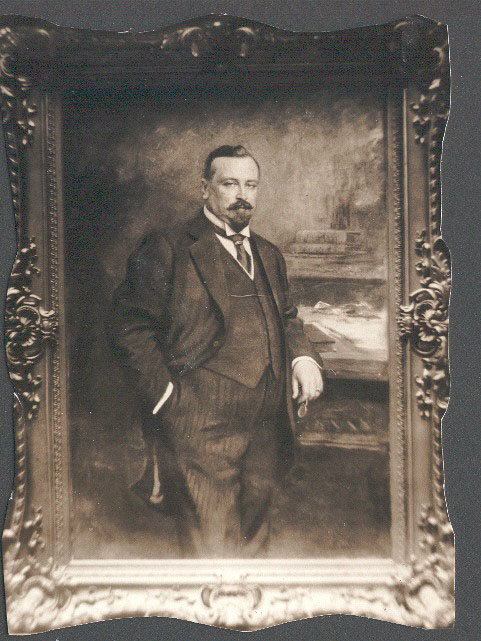 Mr. Alexander Naumov, 1910: archival photograph of Stember’s framed full-length portrait of a standing man