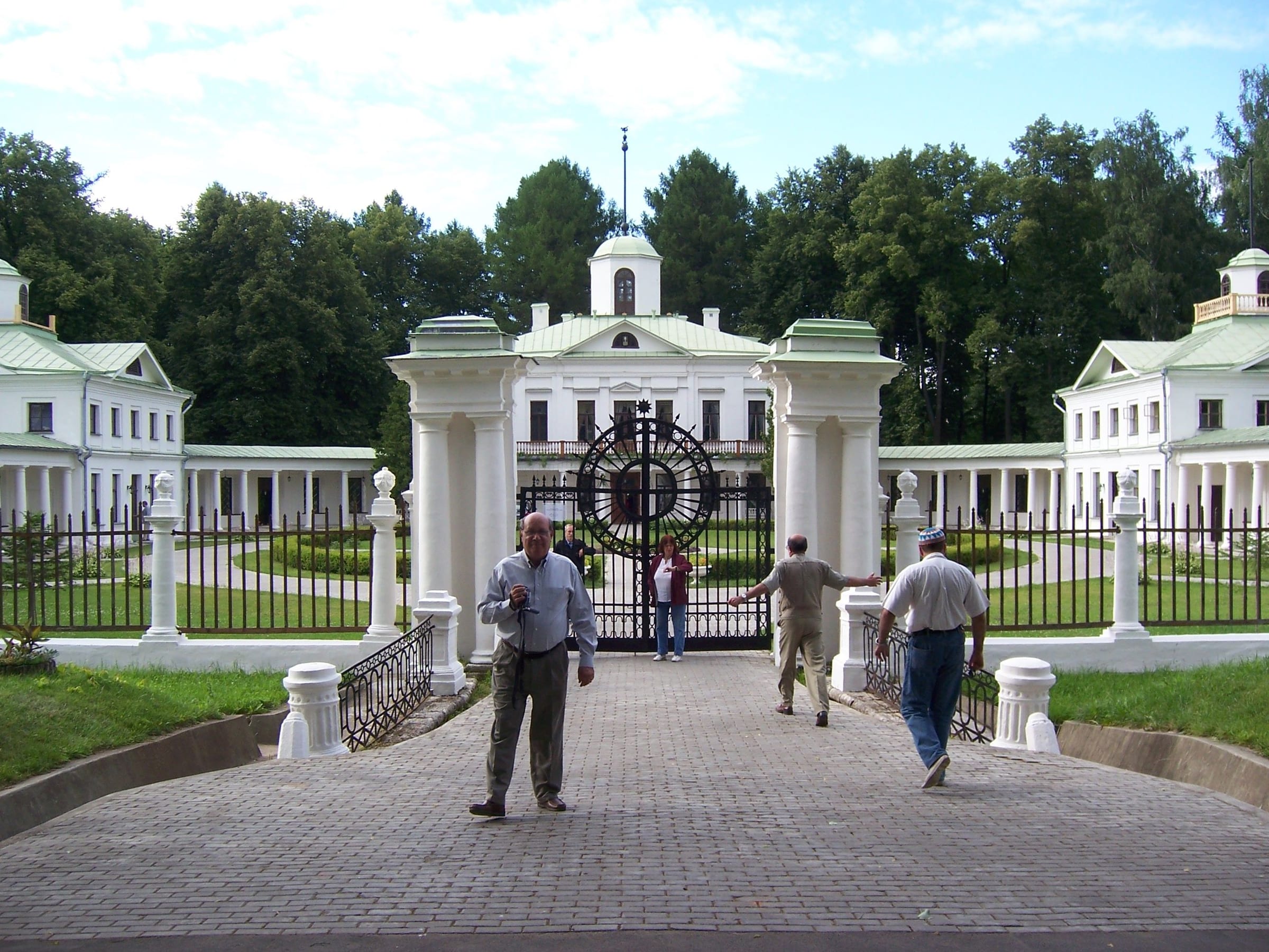 This is the entrance to the Serednikova Estate where the ceiling mural done by Stember has been lovi